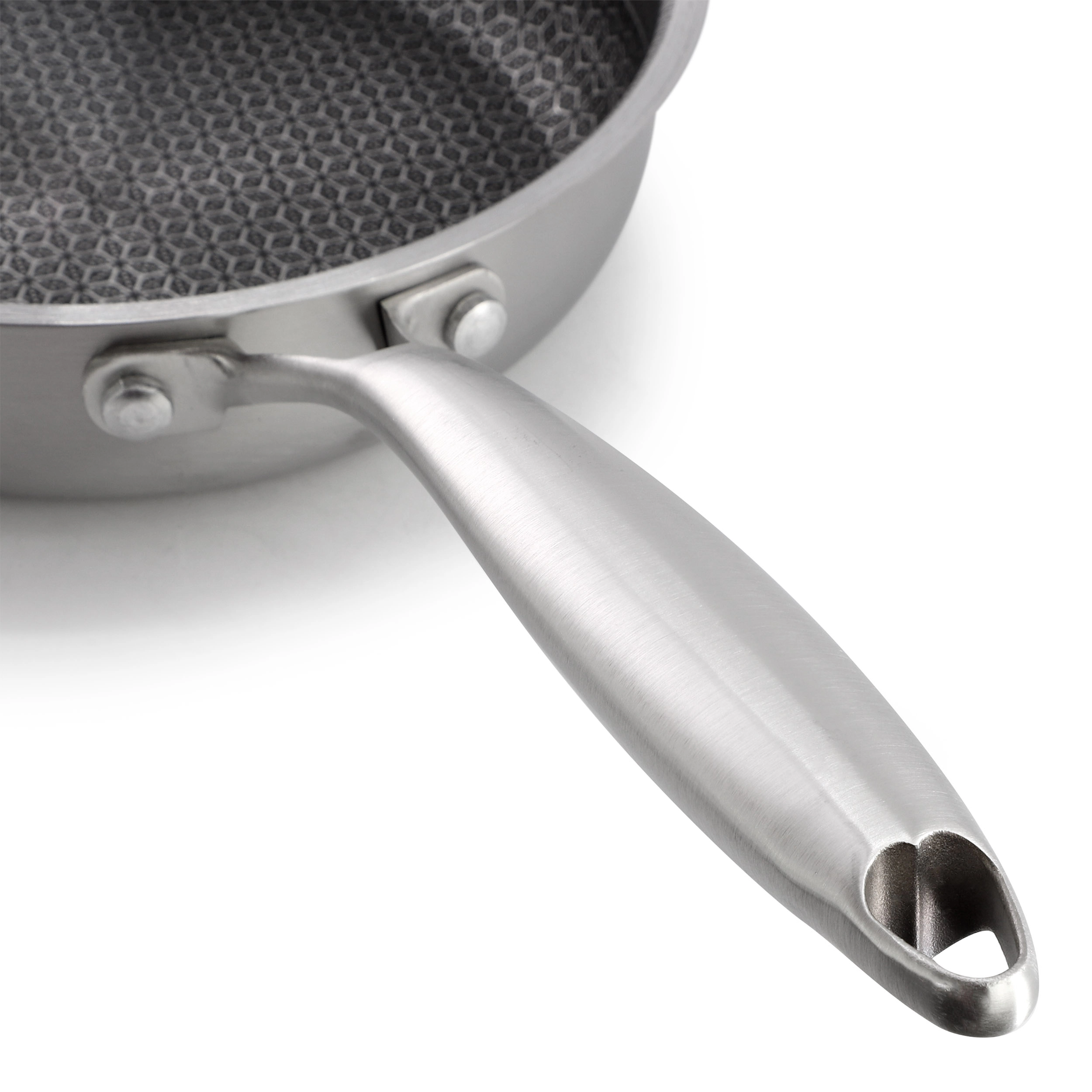 Gibson Home Elsenborn 8in Hybrid Nonstick Stainless Steel Frying Pan in Silver