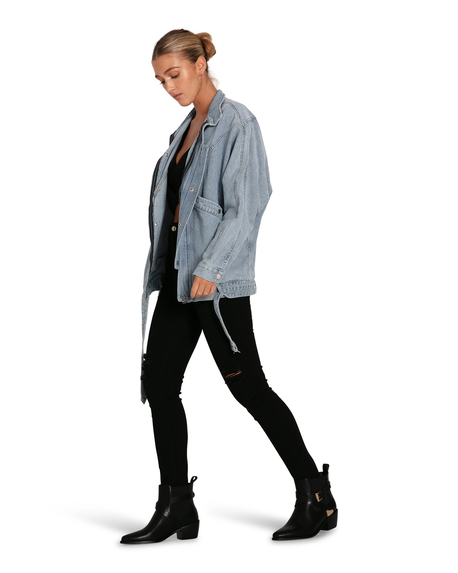 Belle & Bloom Womens All About You Denim Jacket