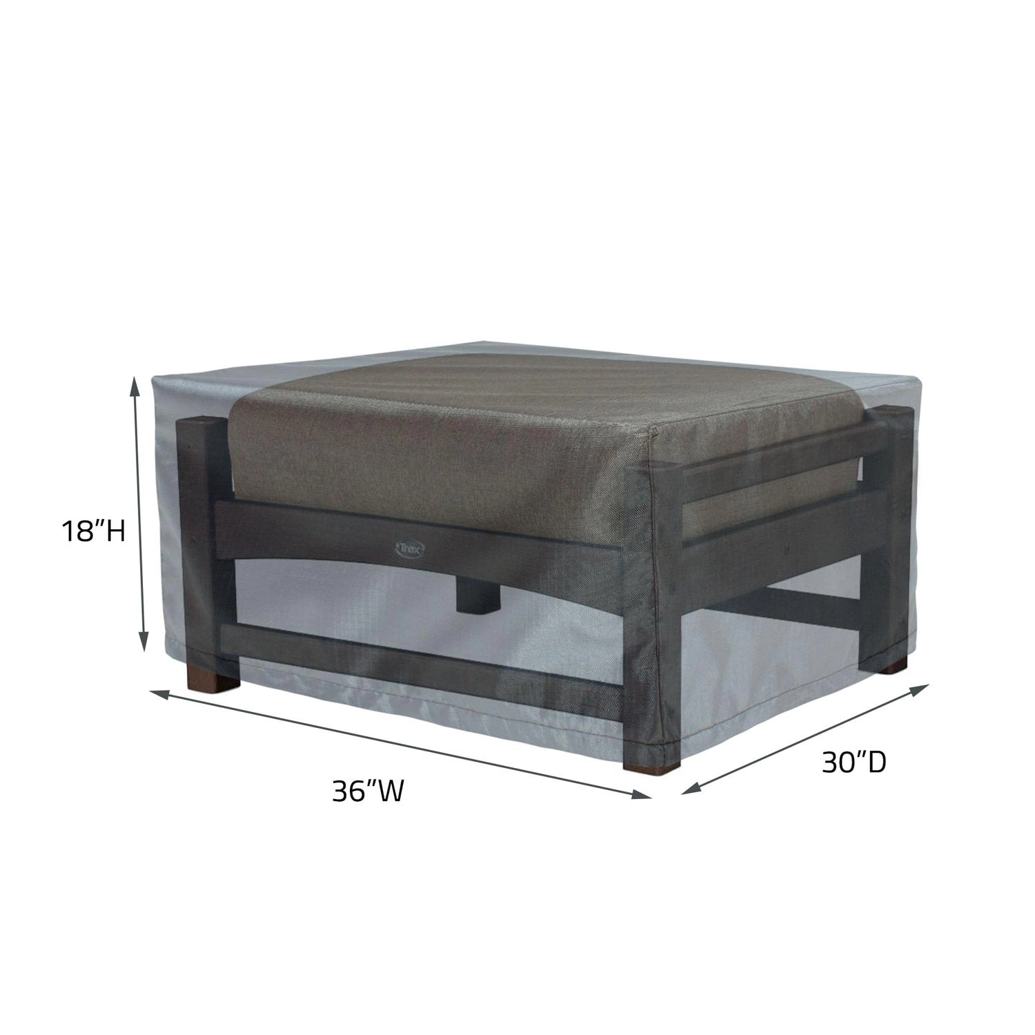 Summerset Shield Ottoman Cover Ultimate Protection for Your Outdoor Furniture Large 36" x 30" x 18" Mercury