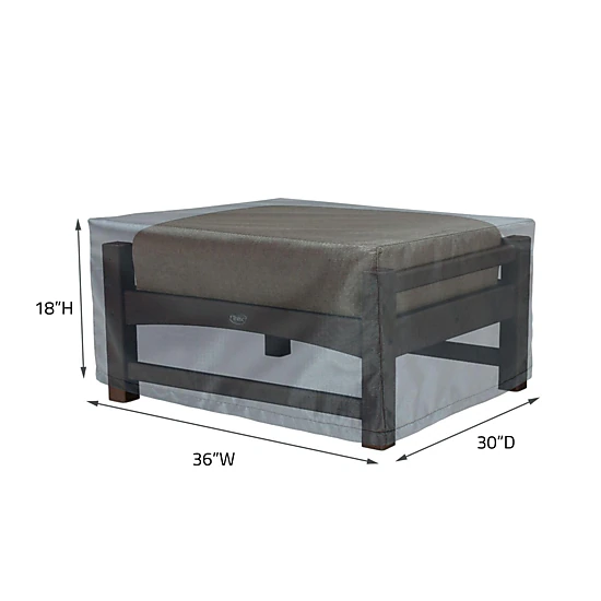 Summerset Shield Ottoman Cover Ultimate Protection for Your Outdoor Furniture Large 36" x 30" x 18" Mercury