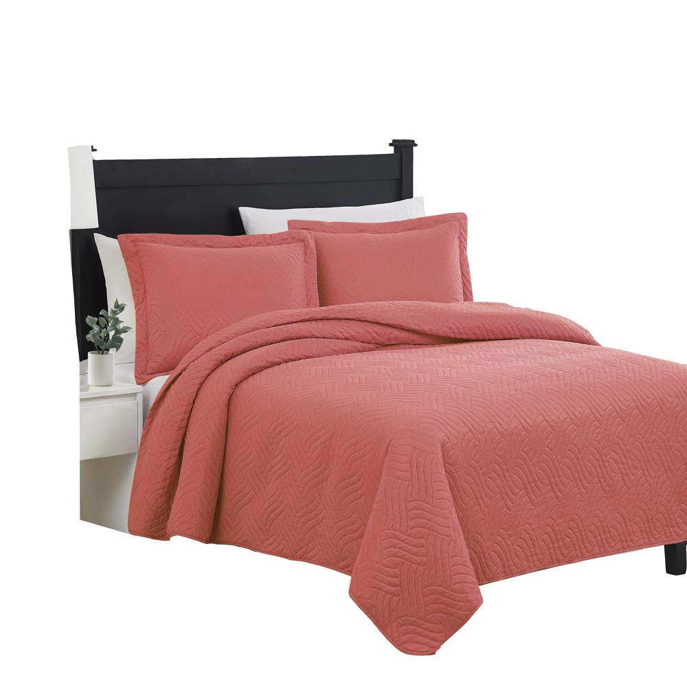 RT Designers Collection Ruby 3 Piece s Pinsonic Lightweight Quilts Set For Bedding
