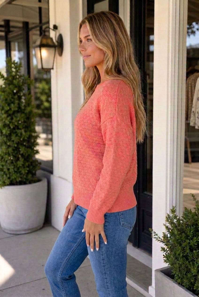 Threaded Pear Arely Long Sleeve Sweater Top