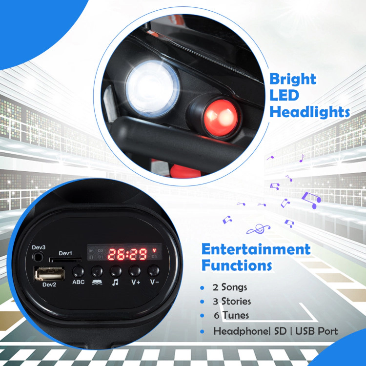 Hivvago 24V Electric Ride On Quad with LED Headlights
