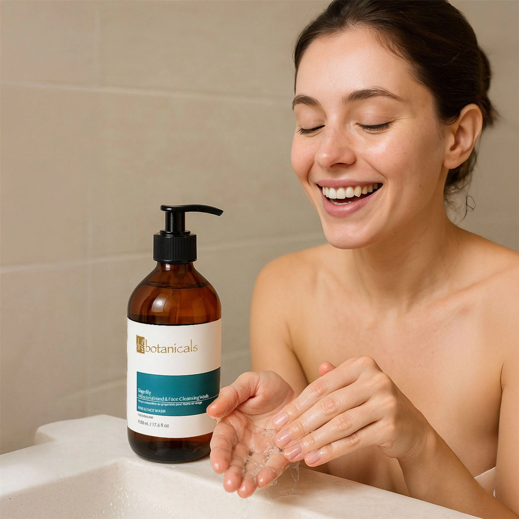 Dr Botanicals Gingerlily Revitalising Hand & Face Cleansing Wash - Hydrating Gel 500ml