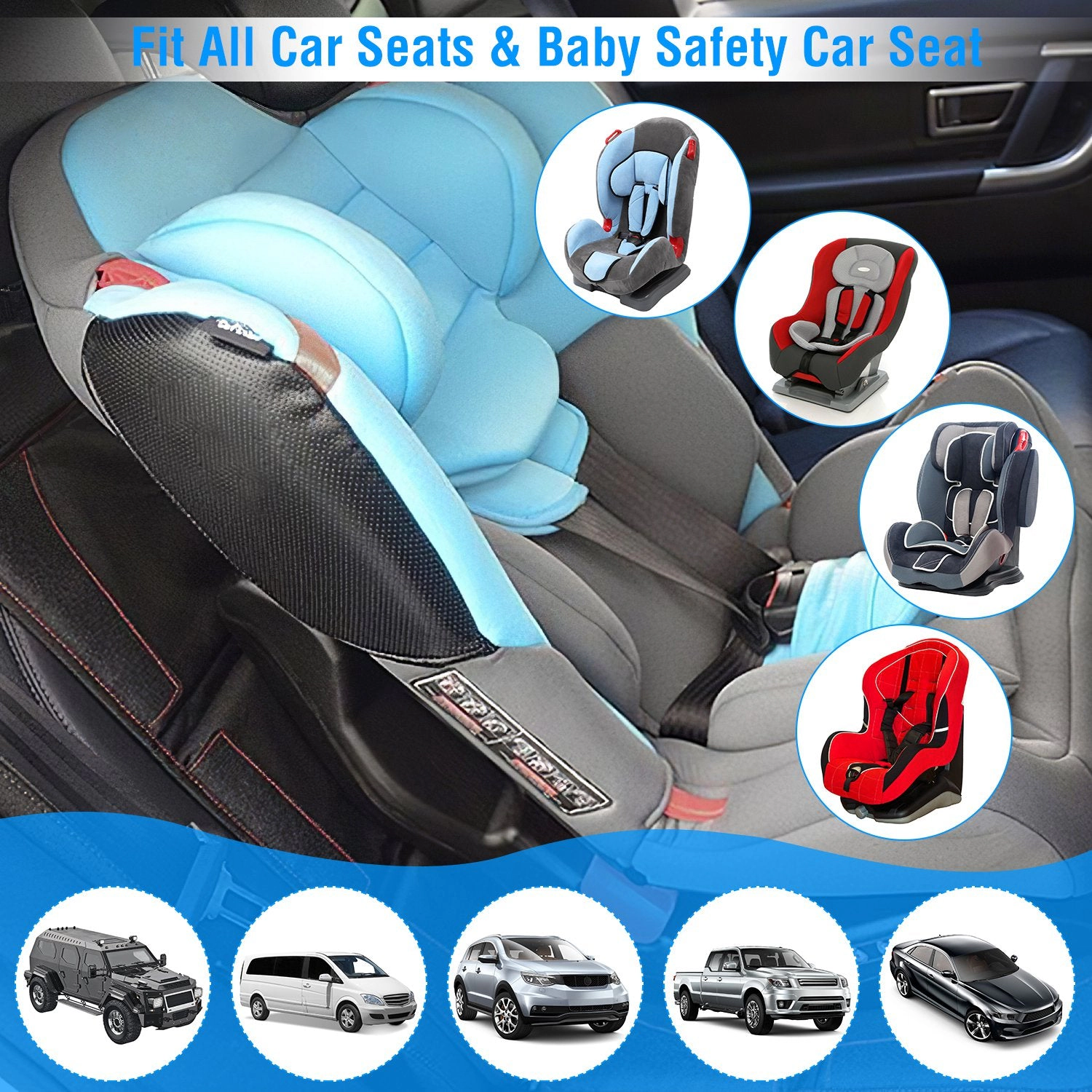 GBruno Kids' Kids' 2-Pack Car Seat Protector Cushion Mat