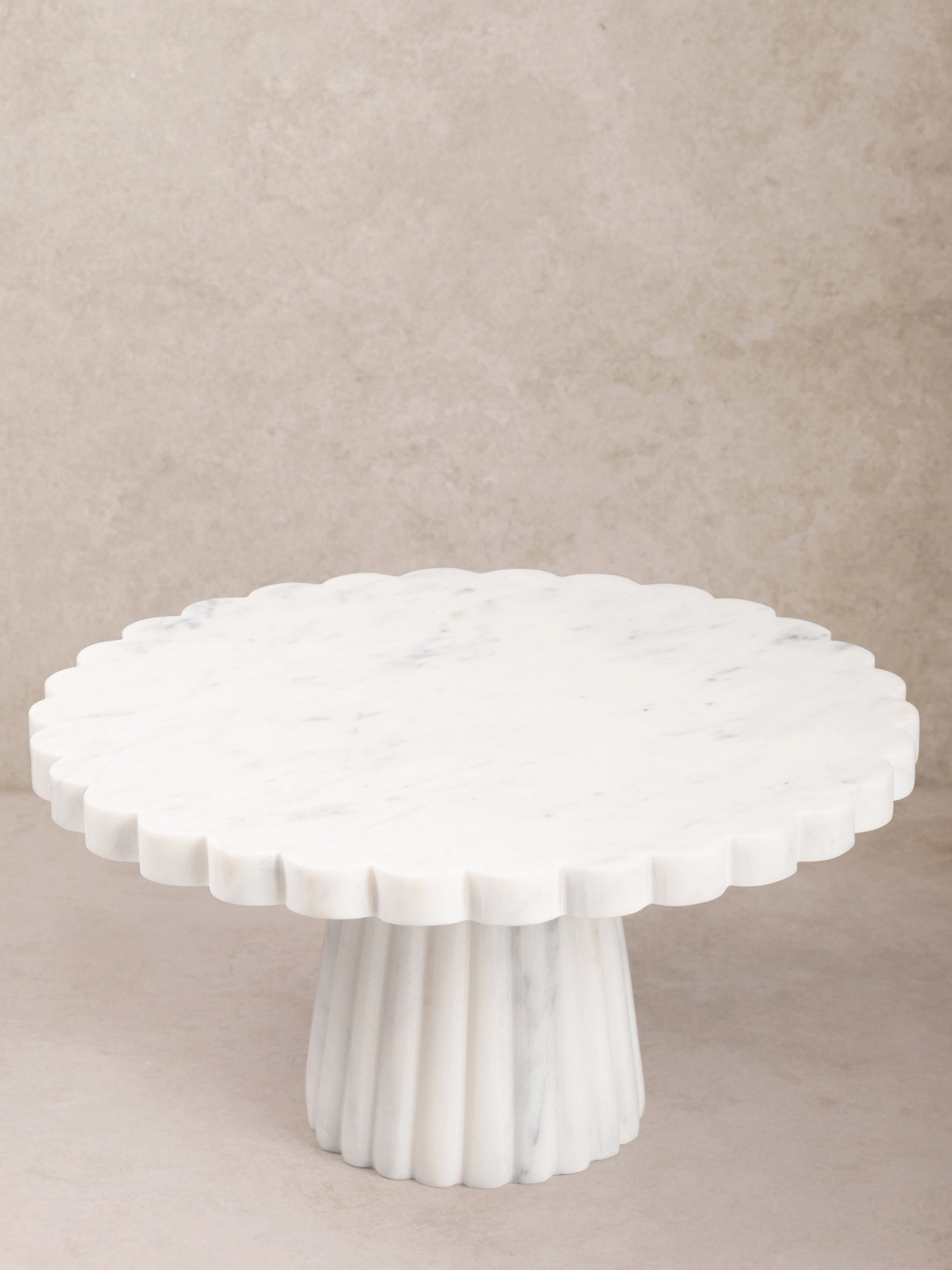 GAURI KOHLI Bobby White Marble Cake Stand