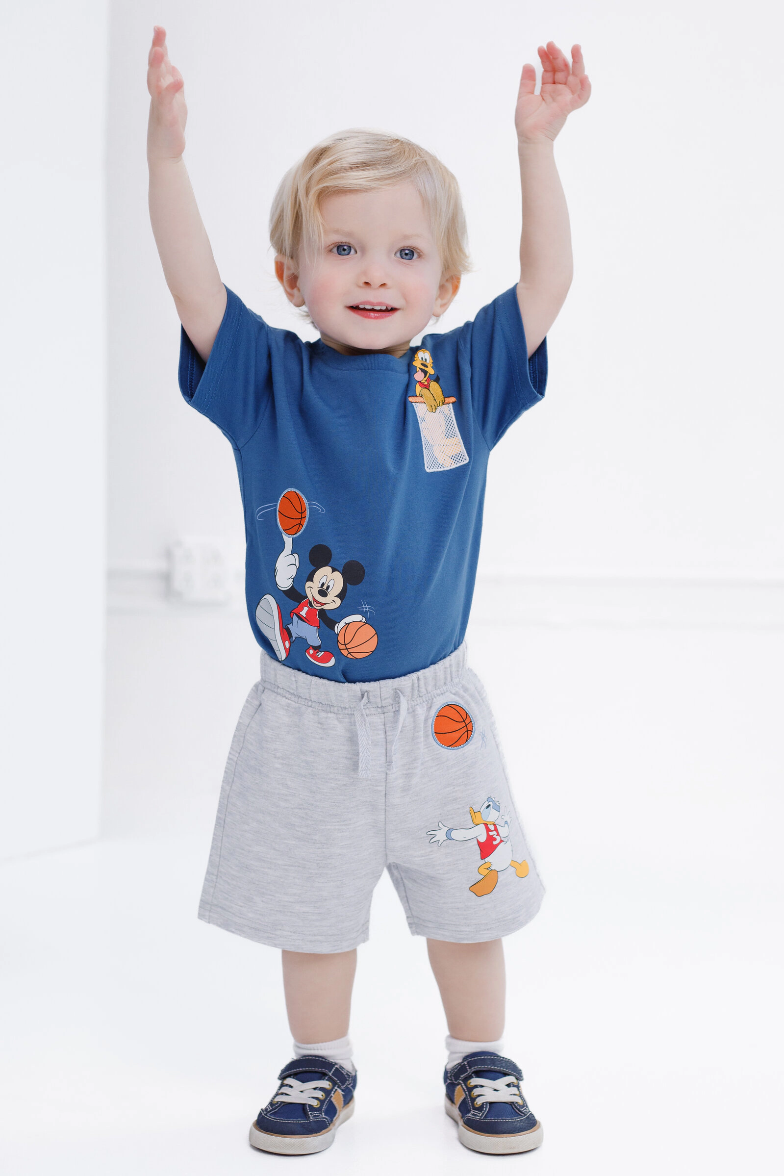 Disney Boys' T-Shirt and French Terry Shorts Set