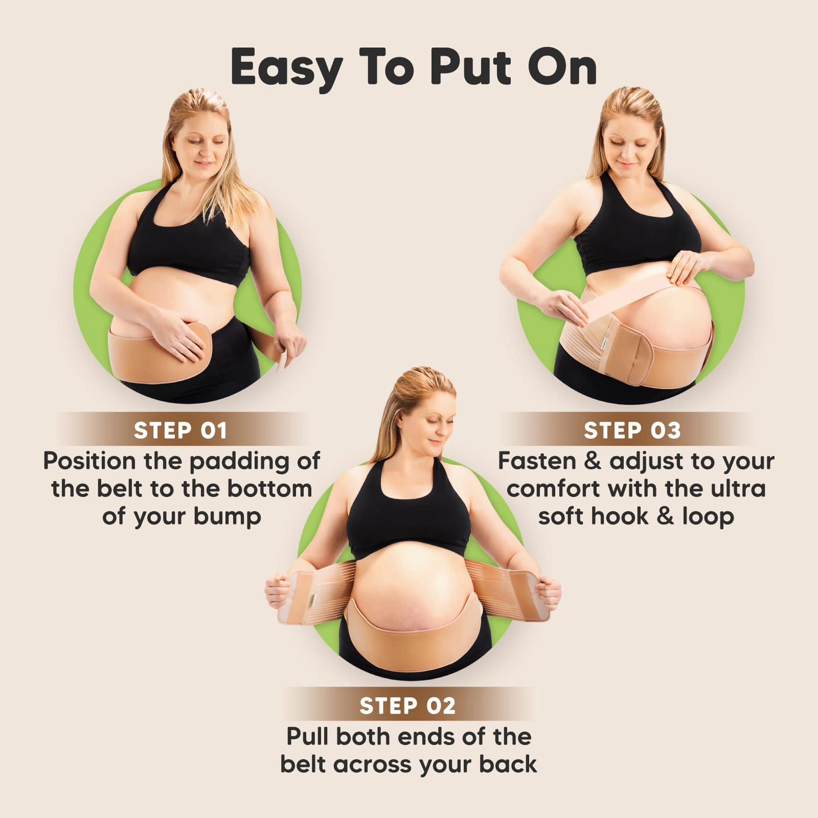 KeaBabies Nurture 2-in-1 Maternity Support Belt