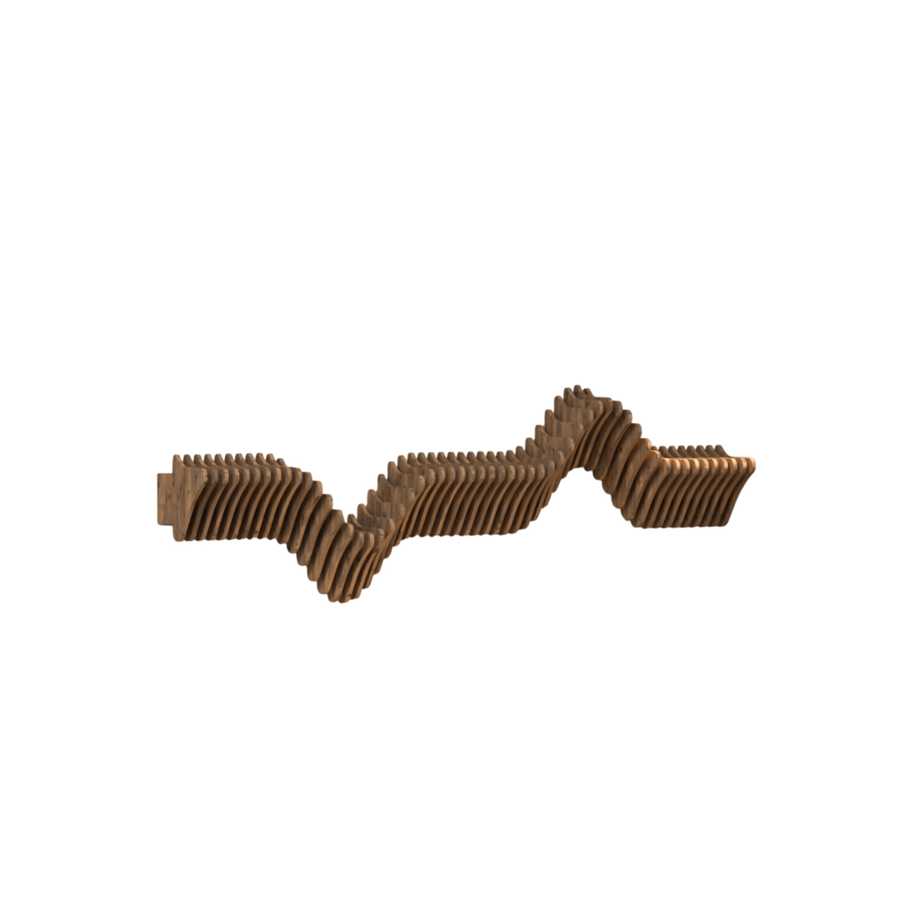 Wear Sierra Parametric 63" 3D Wavy Floating Shelf