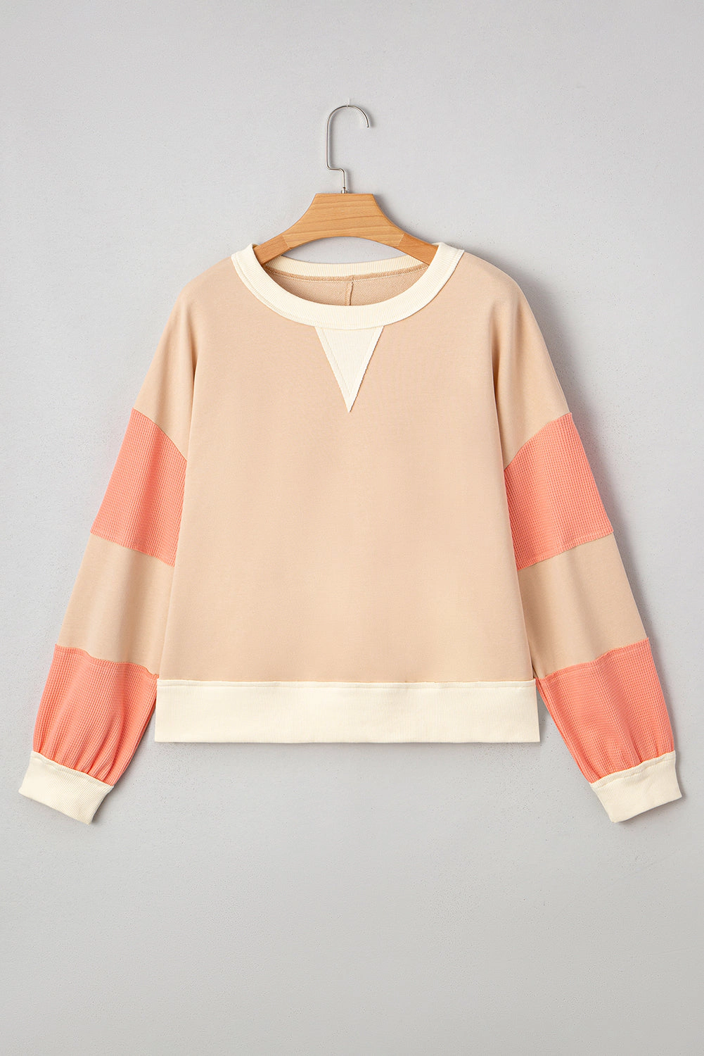 Threaded Pear Women's Jolene Block Textured Patchwork Pullover