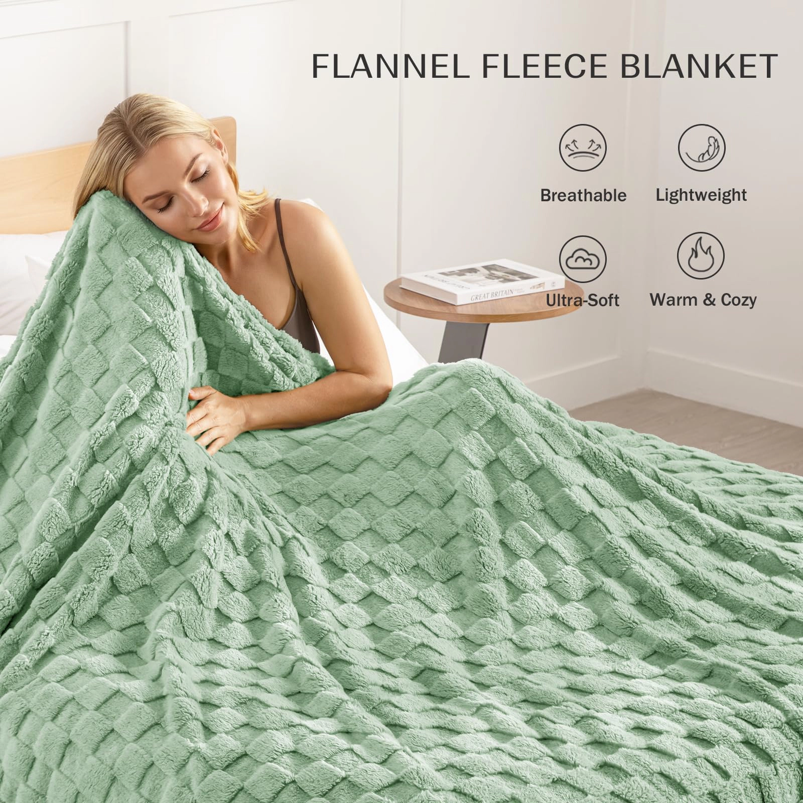 CovertSafe Checkered Fleece Blanket For Bed