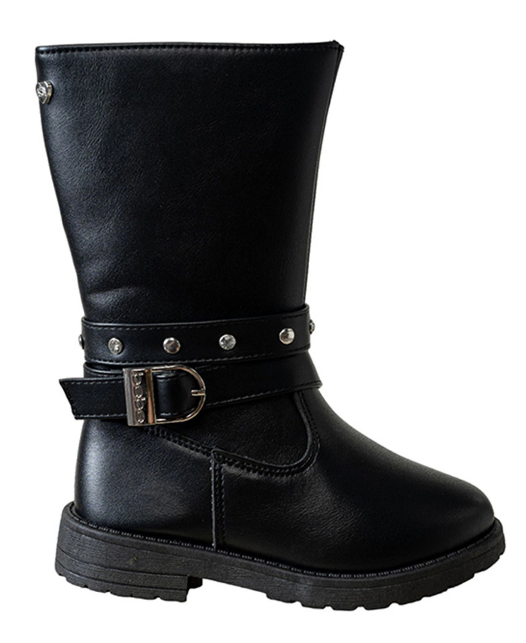 Bebe Girl's Toddler Rider Boot with Heart Buckle