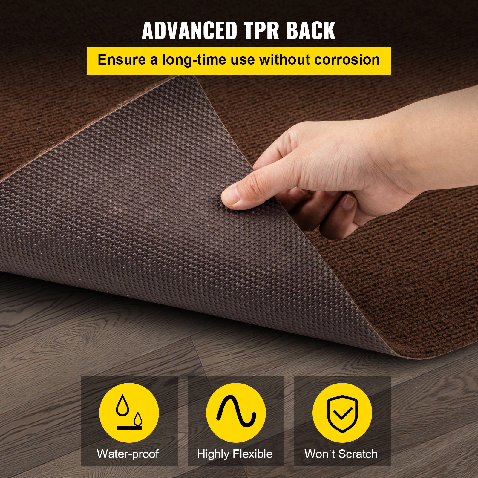 HONGGE Marine Carpet Boat Carpeting Marine Grade Boat Carpet Indoor/Outdoor Marine Carpeting with Water-proof TPR