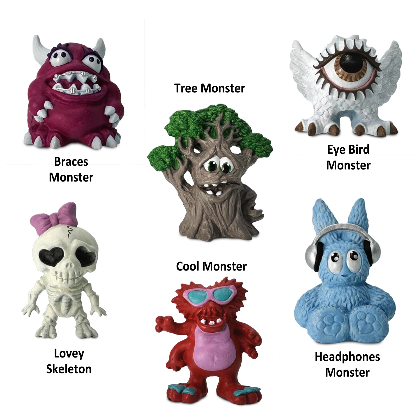 Safari Ltd. - Mini Friendly Monsters Designer TOOB - contains 6 Mini Figurines