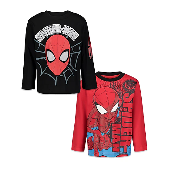 Marvel Spider-Man Boys' 2-Pack Long Sleeve T-Shirts