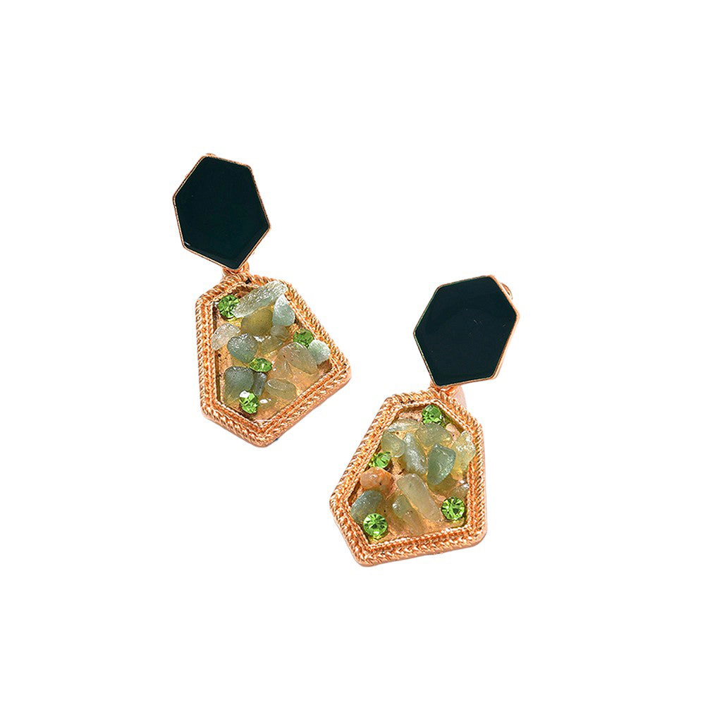 SOHI Women's Textured Drop Earrings