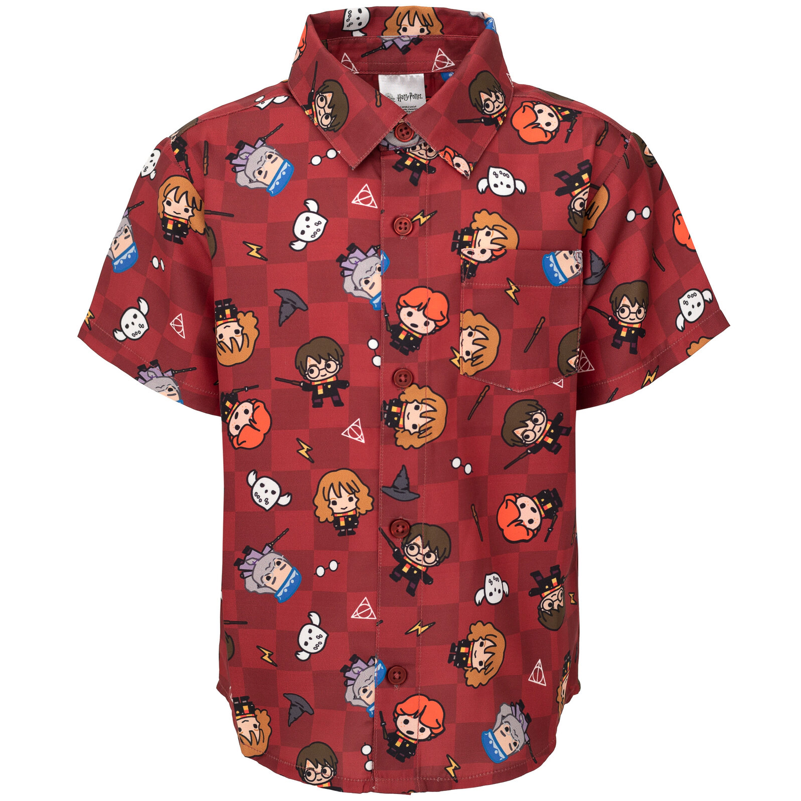 Harry Potter Boys' Short Sleeve Button Down Shirt