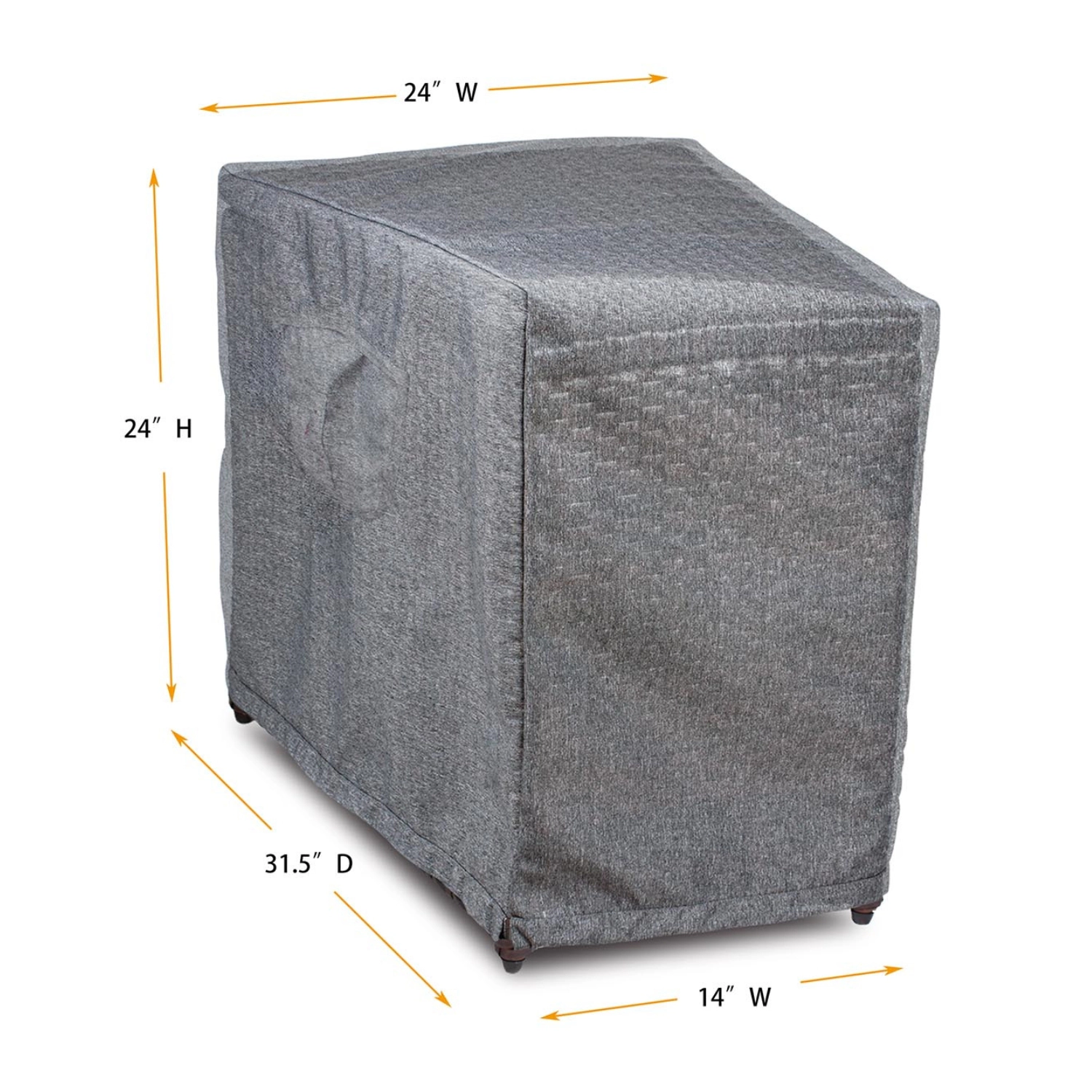 Summerset Shield Platinum Wedge Accent 3-Layer Polyester Outdoor Table Cover - 16x22", Grey Melange