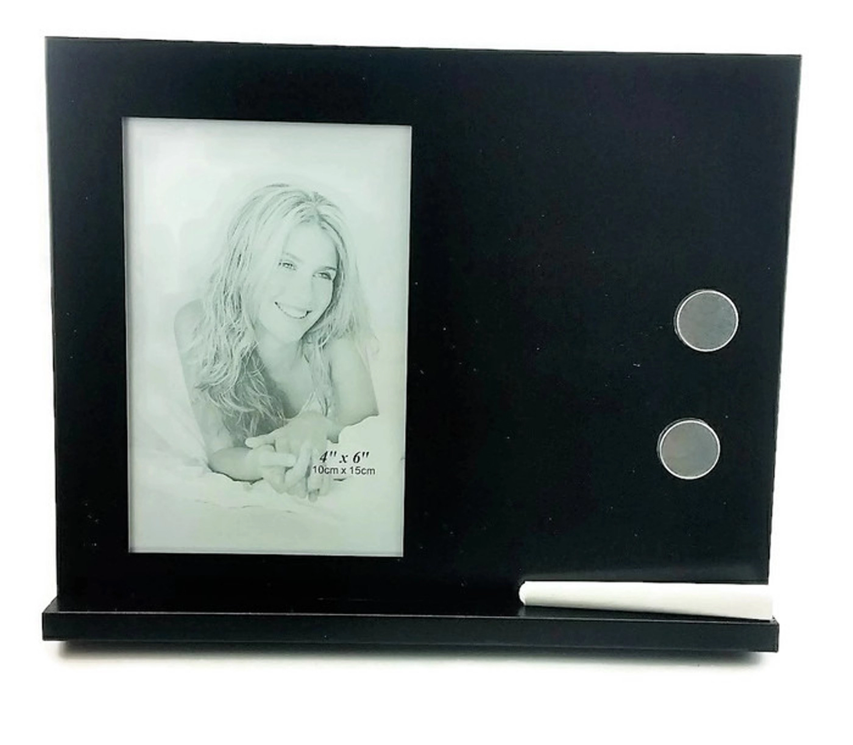 Jiallo Aura Multi-Functional 4x6" Photo Frame and Magnetic Chalkboard Station