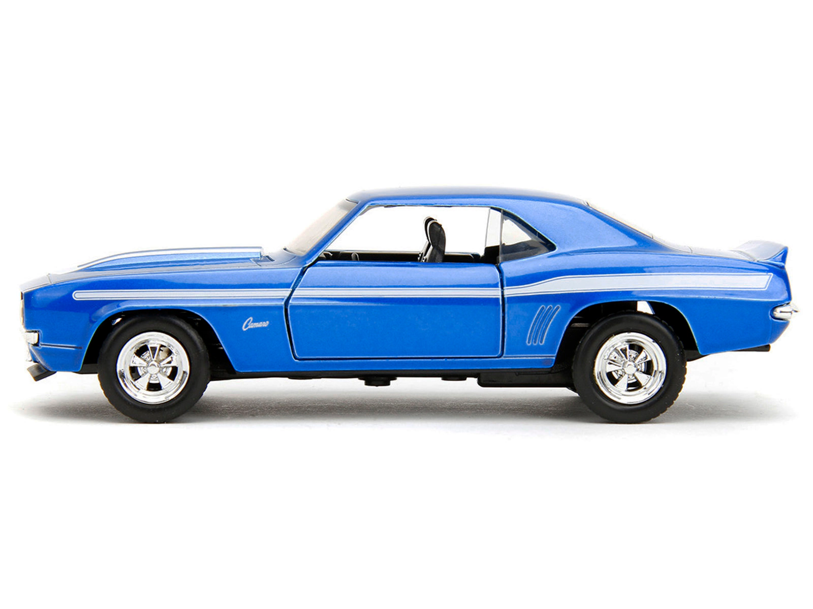 Jada 1969 Chevrolet Camaro Blue Metallic with White Stripes "2 Fast 2 Furious" (2003) Movie "Fast & Furious"