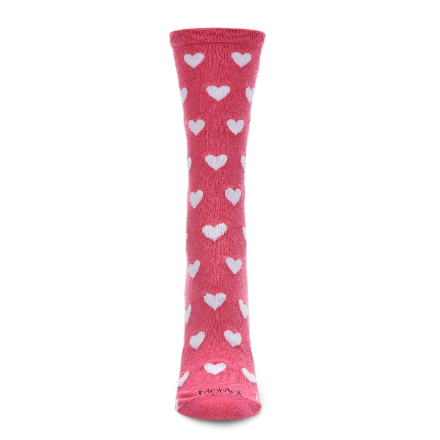 MeMoi Hearts Bamboo Blend Crew Socks