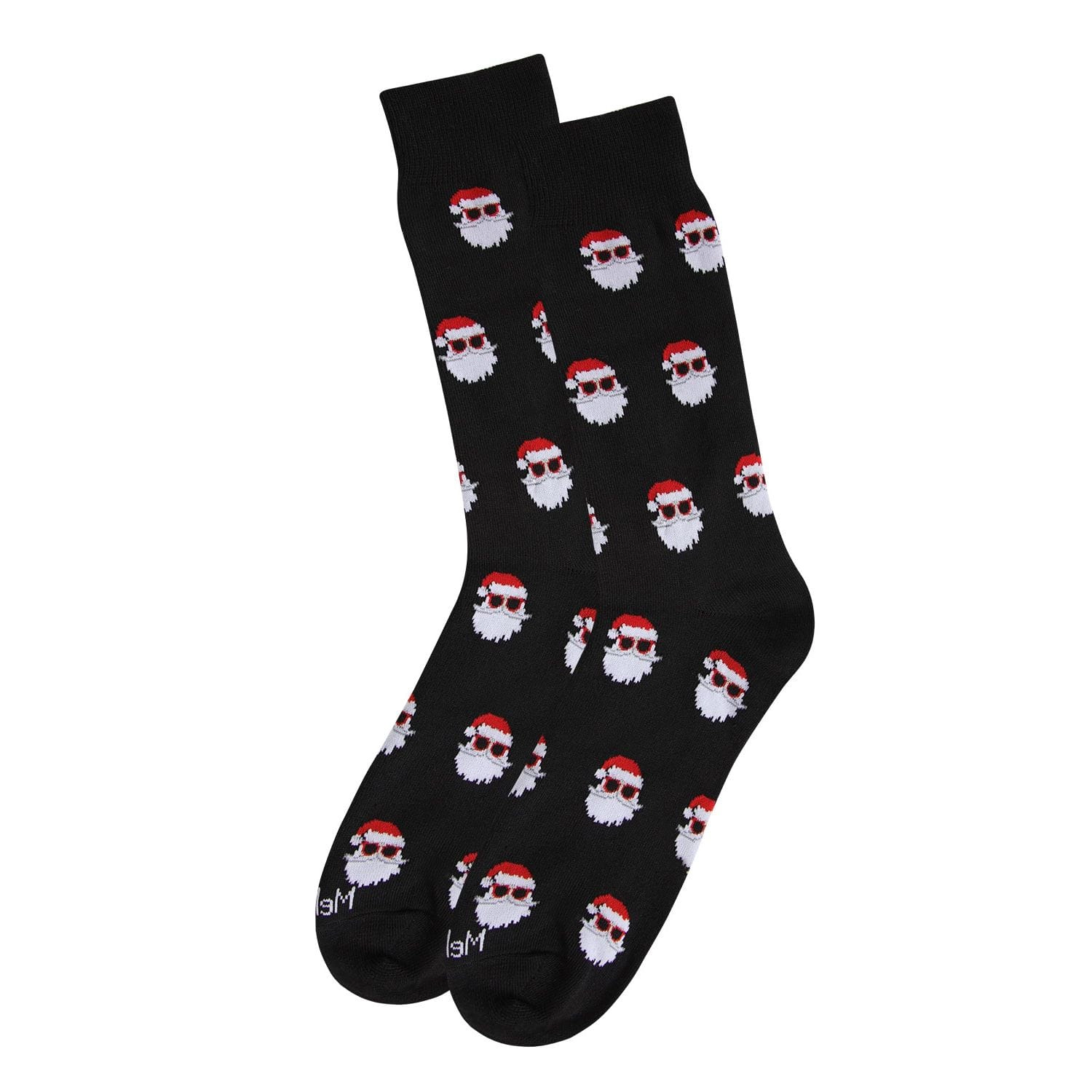 Memoi Men's Festive Funny Santa Shades Novelty Crew Socks