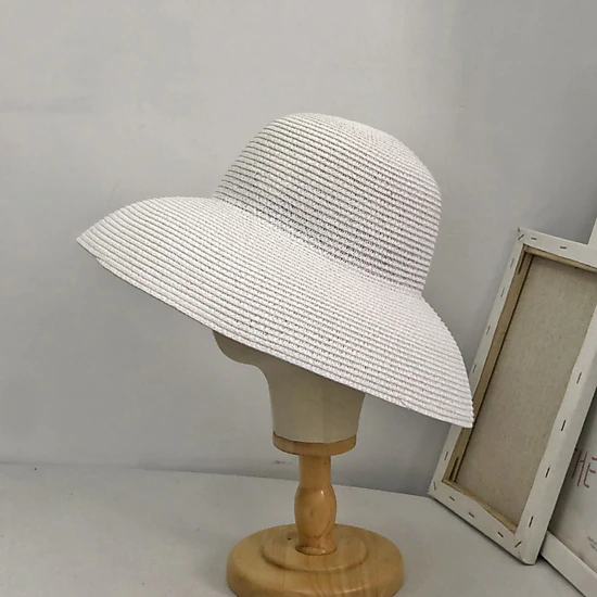 Anna-Kaci Women's Women Wide Brim Bucket Hat Lightweight Woven Sun Hat Classic Solid Casual Hat