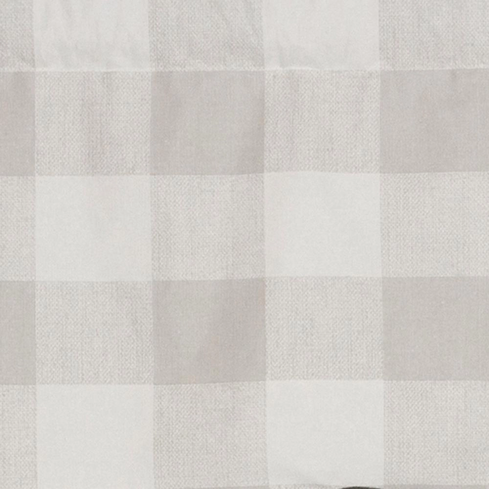 Grande Check Regal Style 3" Rod Pocket Valance 50" x 17" Gray by RLF Home