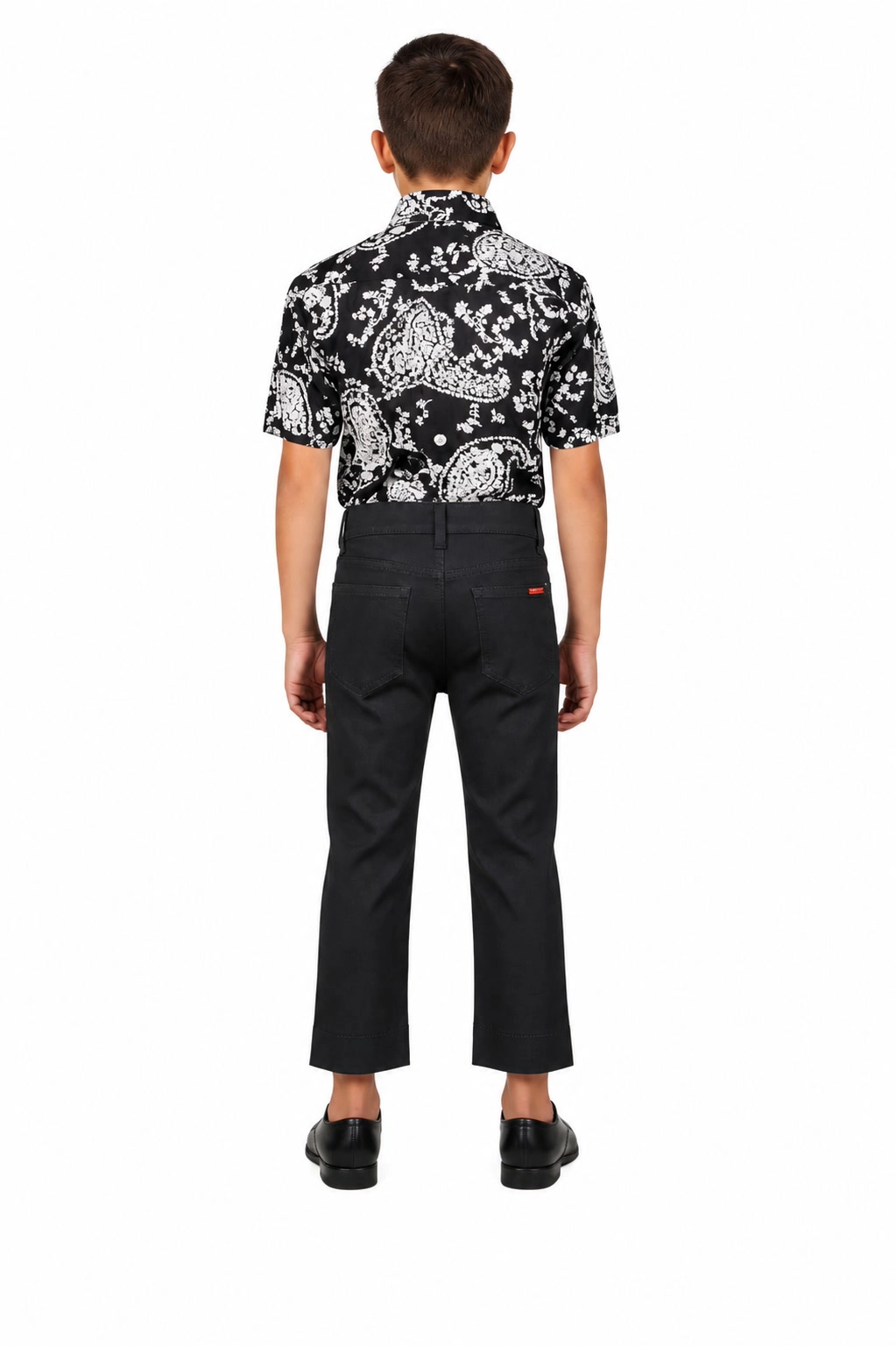 Elie Balleh Boys Slim Fit Paisley Button Down Shirt