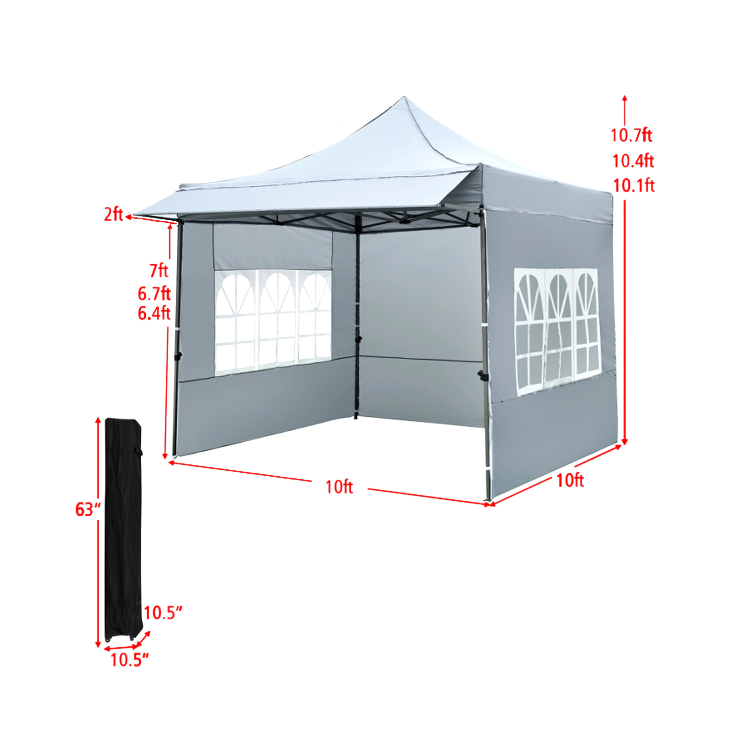 Hivvago Outdoor Canopy with Detachable Walls