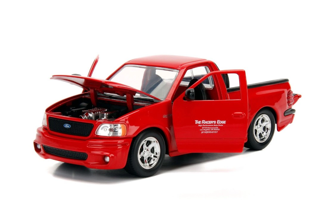 Jada Ford F-150 SVT Lightning Pickup Truck Red "The Fast and the Furious" (2001) Movie "25 Years of Fast &