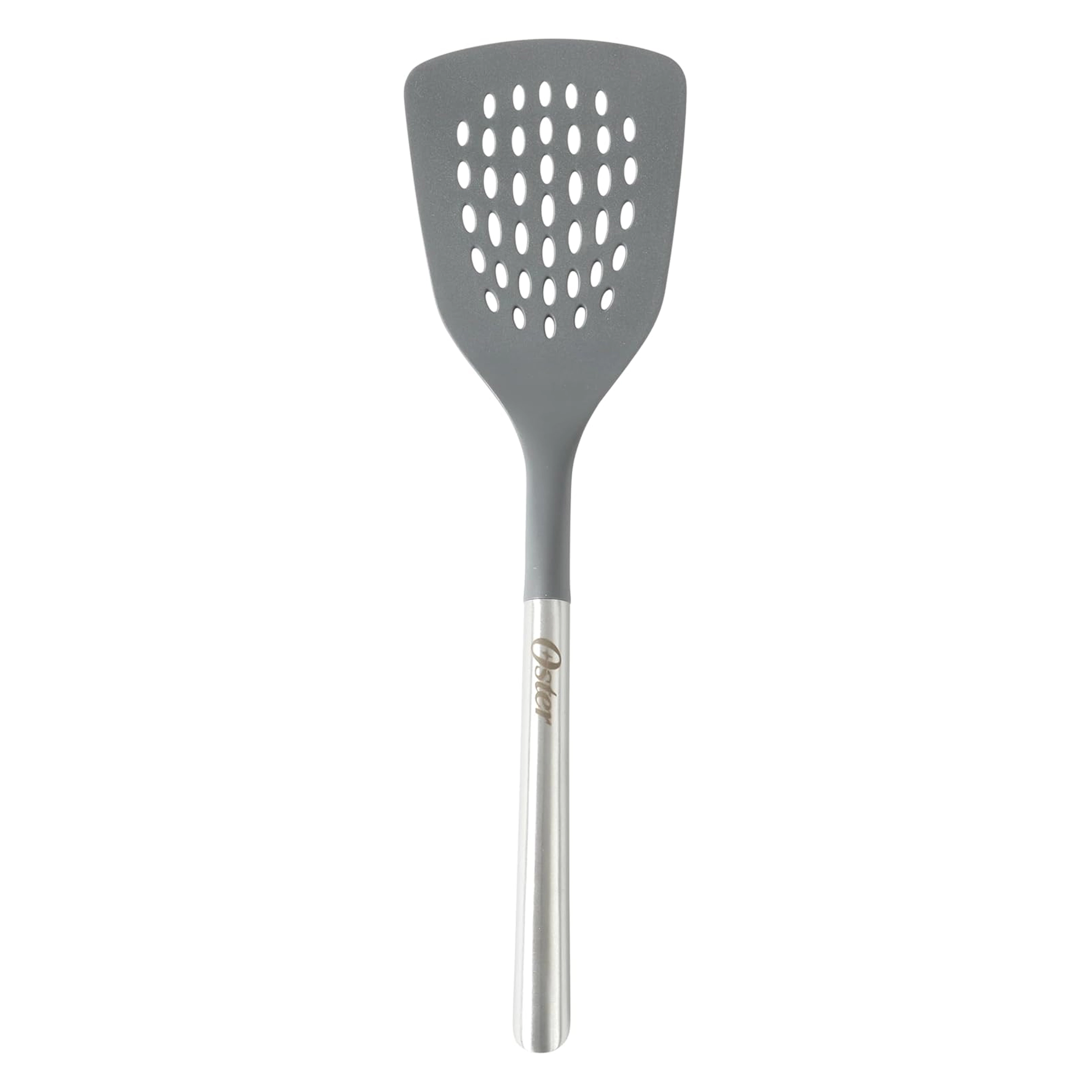 Oster Chadswyck 13 Inch Nylon Slotted Turner With Stainless Steel Handle in Silver