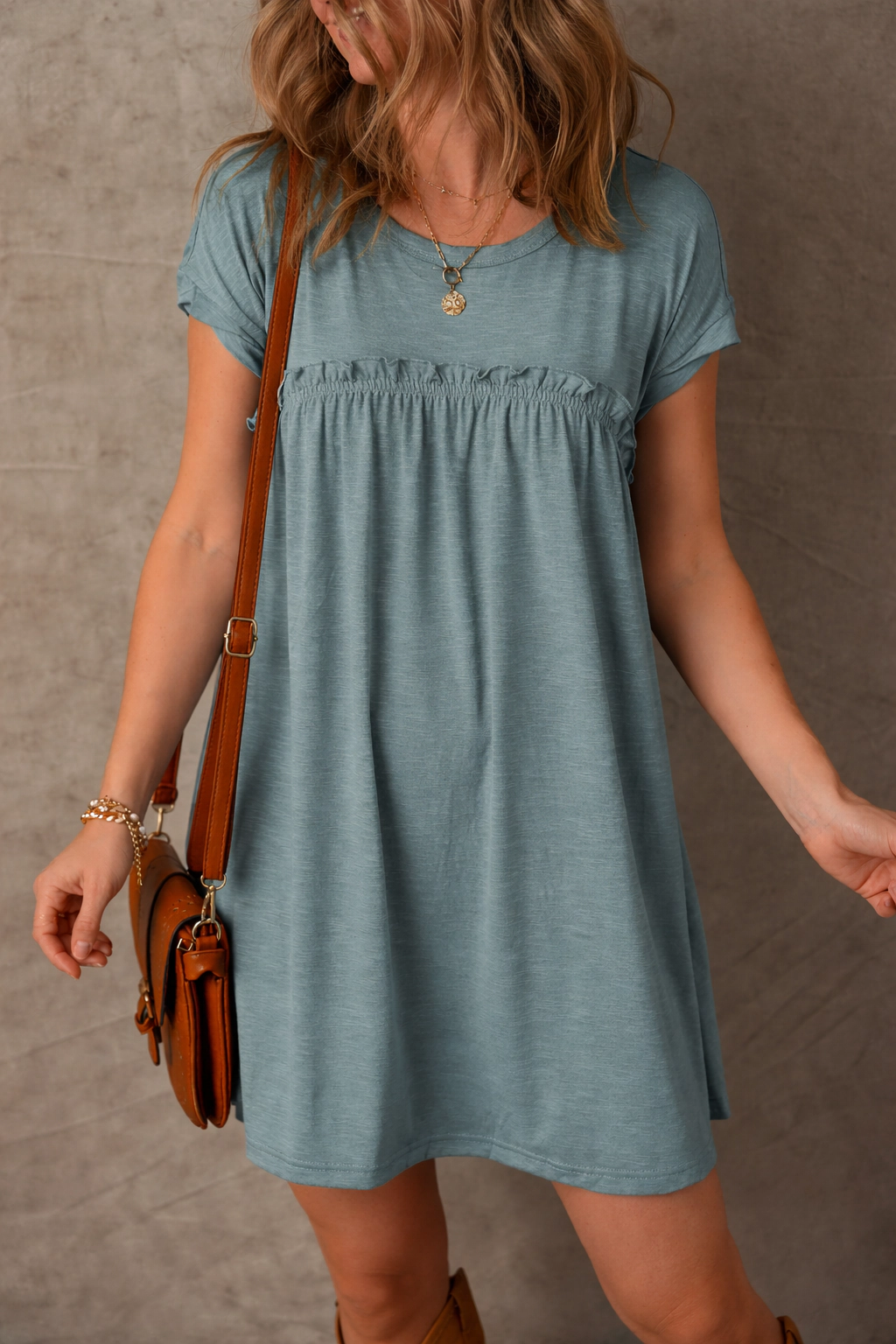 Threaded Pear Women's Daniela Gathered Seam T Shirt