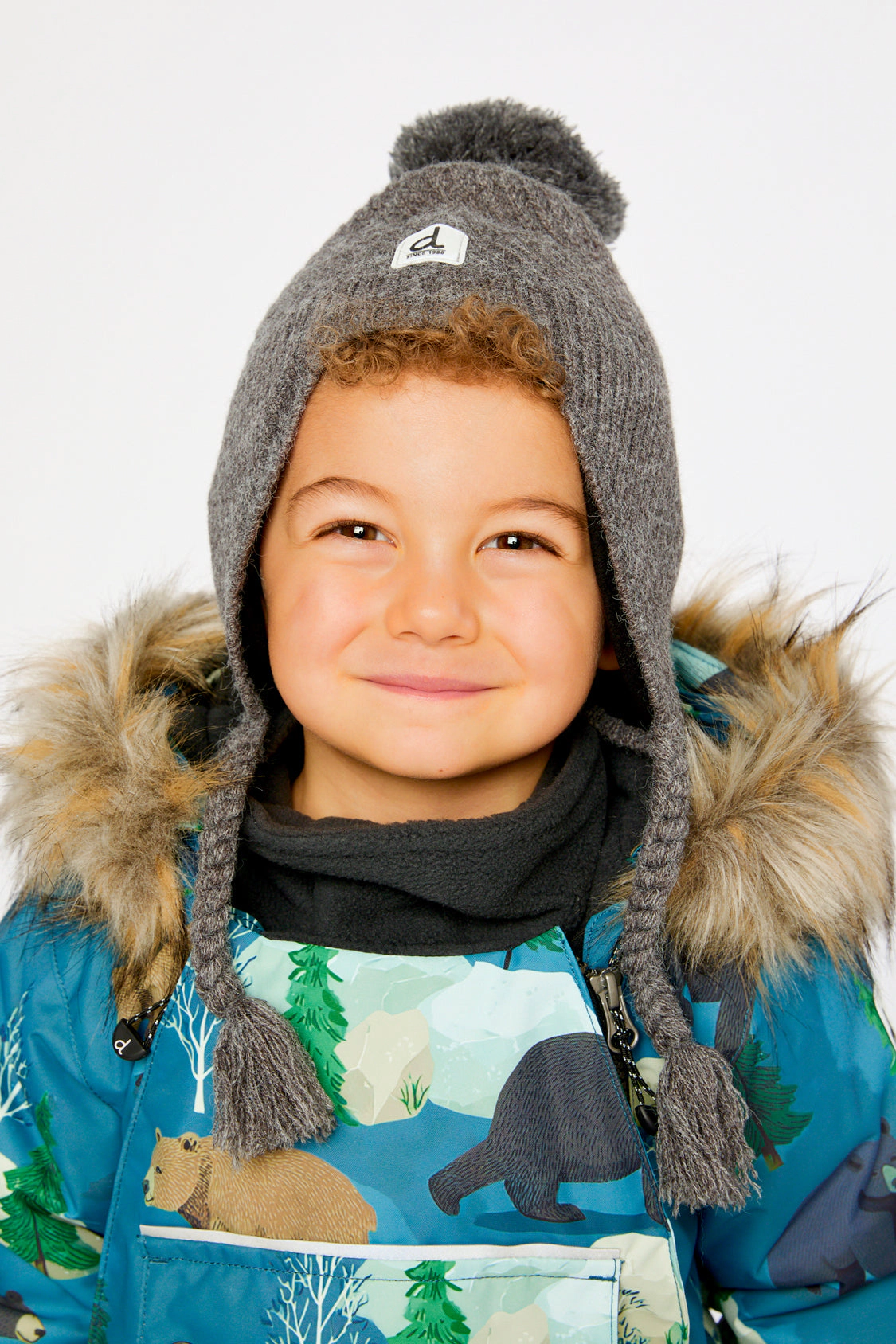 Deux par Unisex Winter Peruvian Knit Hat with Pompom