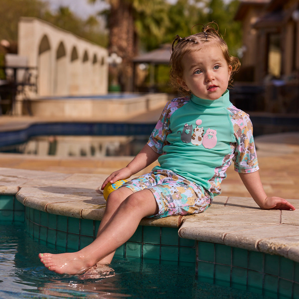 UV Skinz Girl's Short Sleeve Suny Swim Shirt