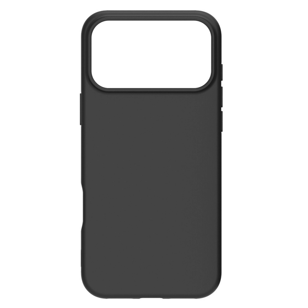 Qixxronics Black Silicone Phone Case for iPhone 17 Pro Drop Protection Shockproof