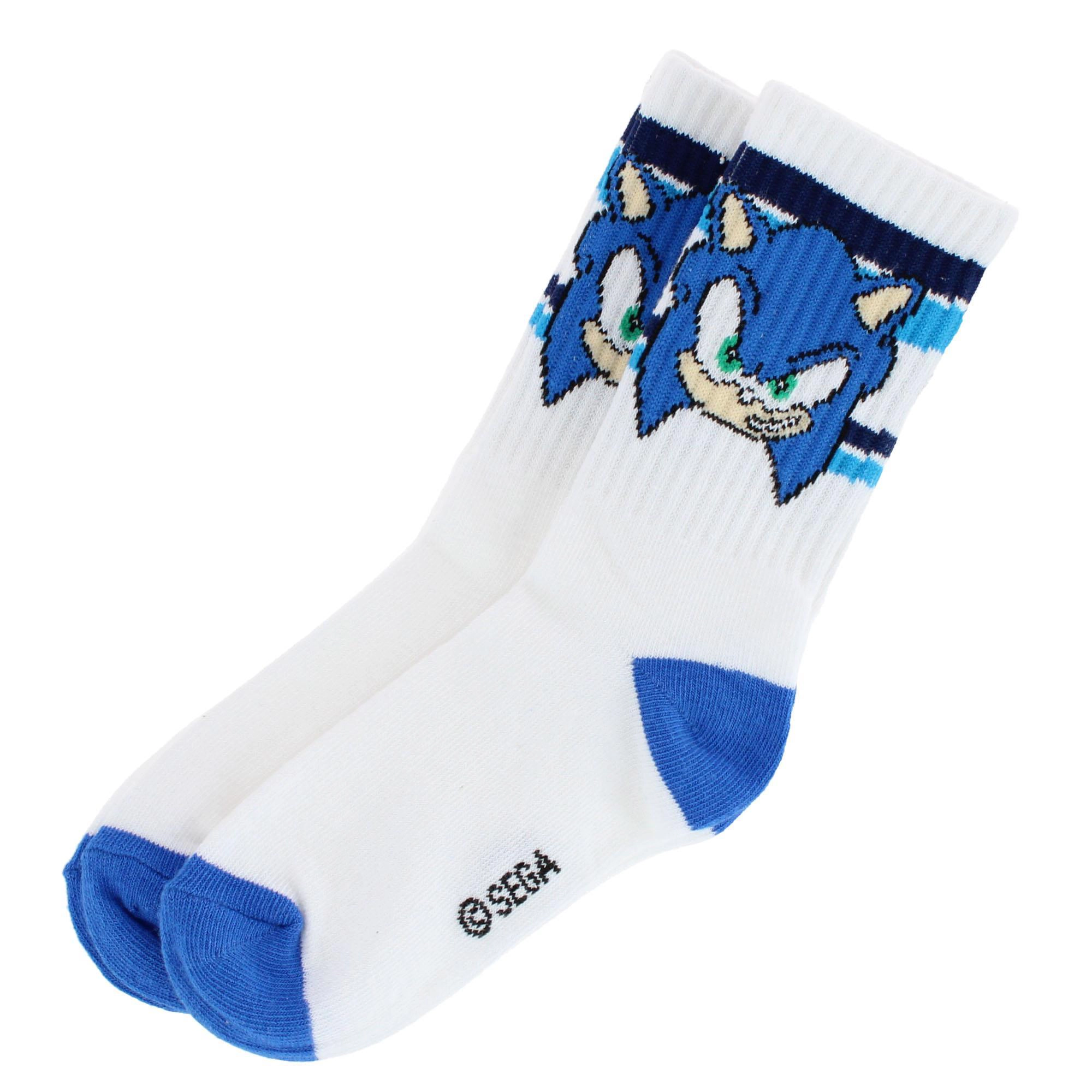 Textiel Trade Boy's Sega Sonic Ribbed Athletic Socks (2 Pair)