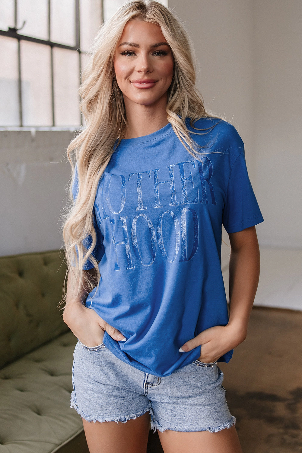 Threaded Pear Women's Vintage MOTHERHOOD Graphic Tee