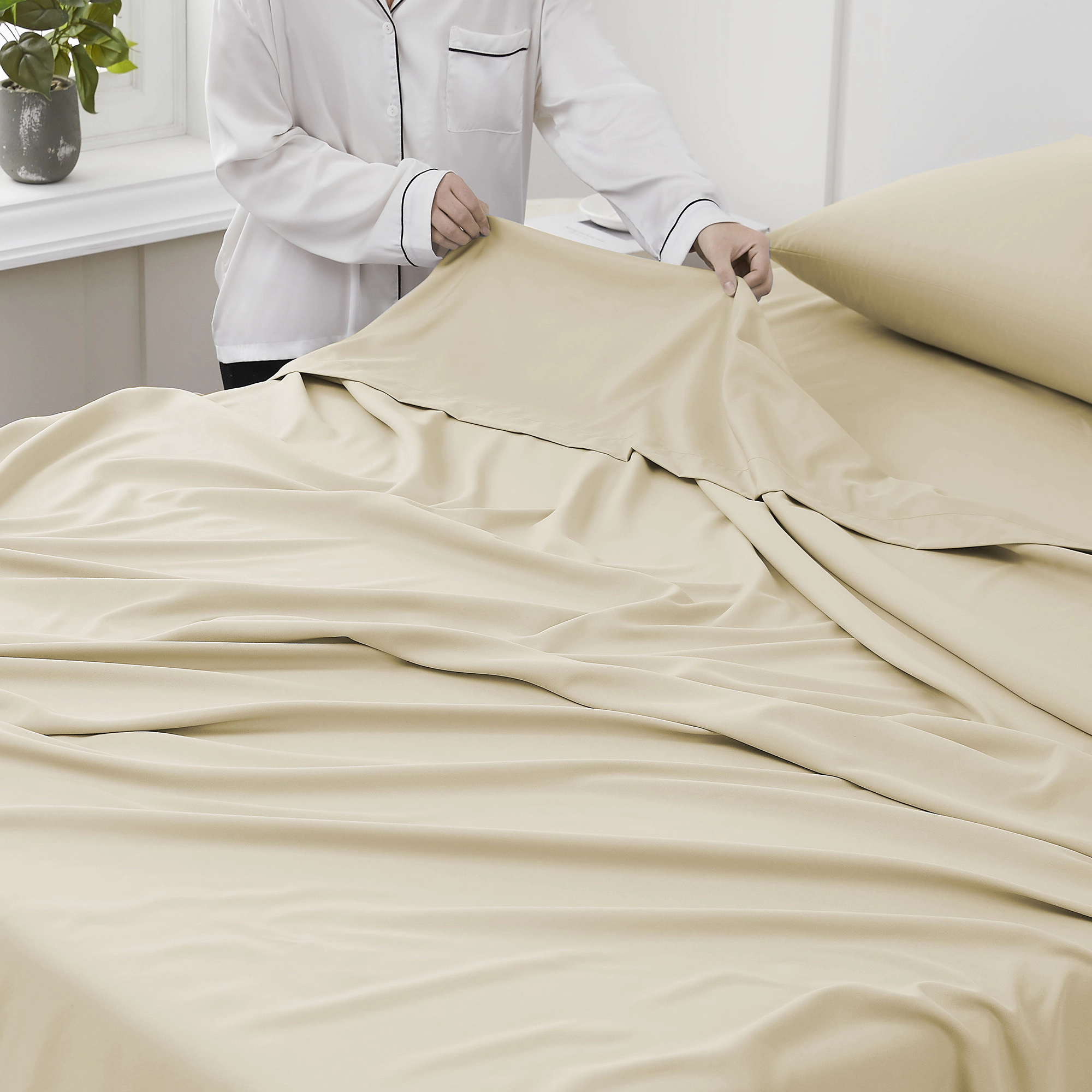 Sweet Home Collection Single Flat Top Sheet Ultra Soft Microfiber