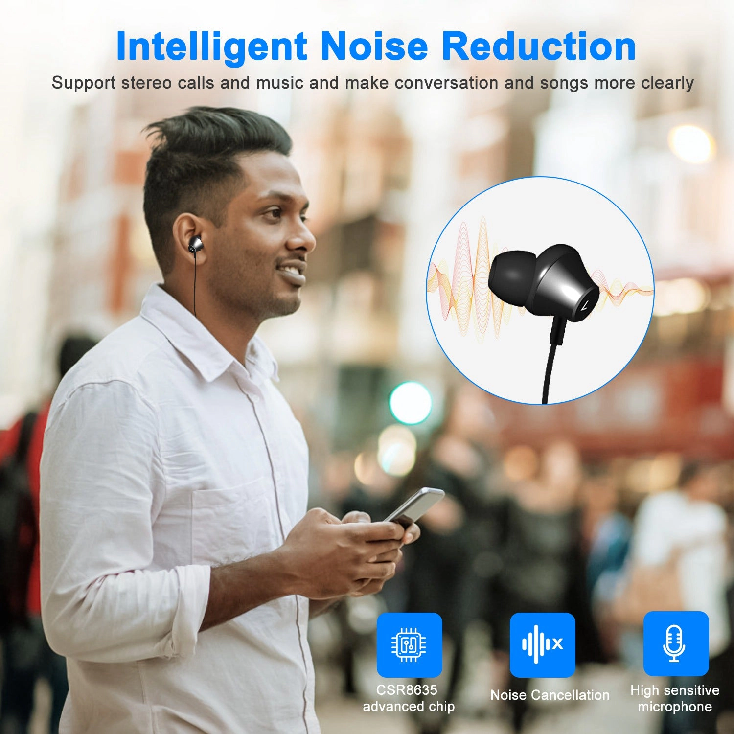 GBruno Wireless Magnetic Neckband Headphones