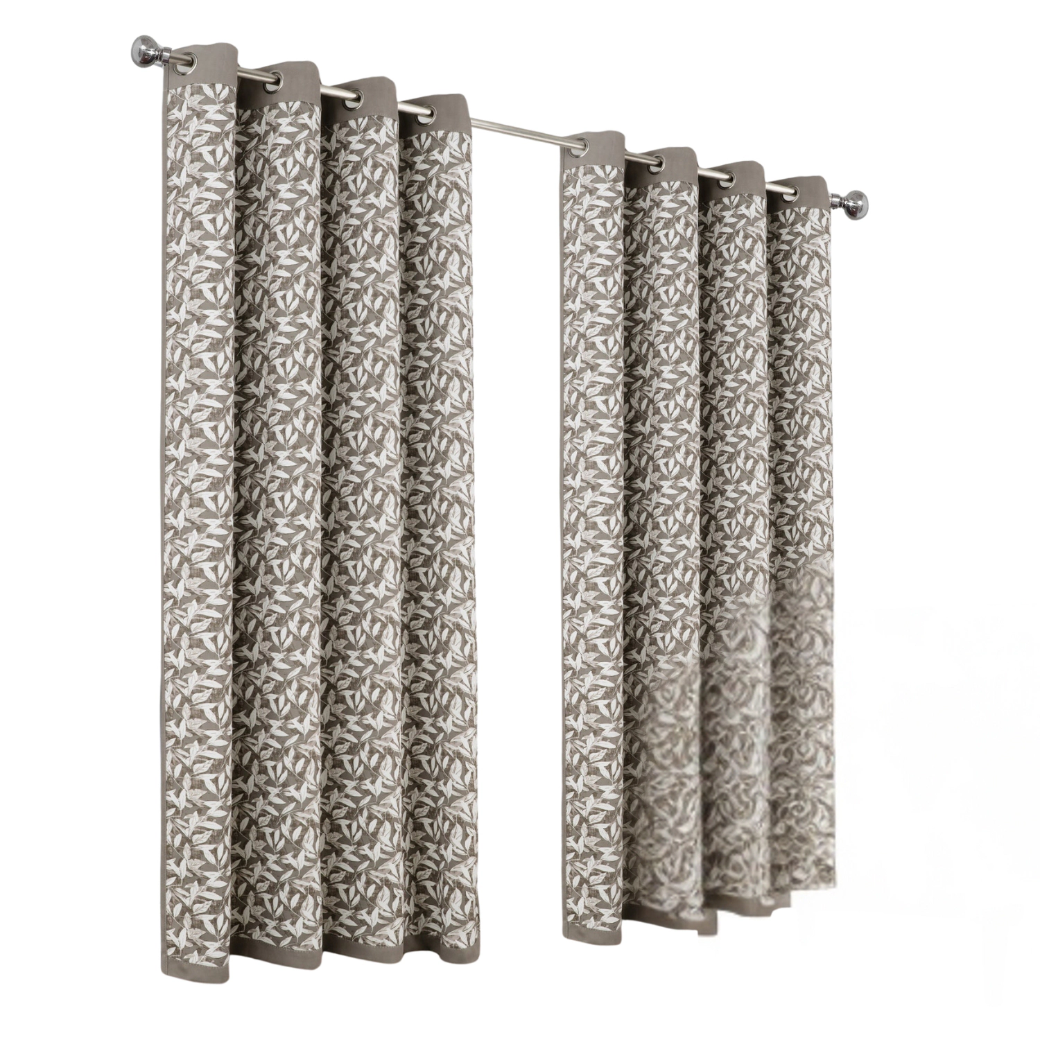 RT Designers Collection 100% Polyester 190 GSM Marina Revisible Blackout Grommet Curtain Panel 54" x 84" Silver