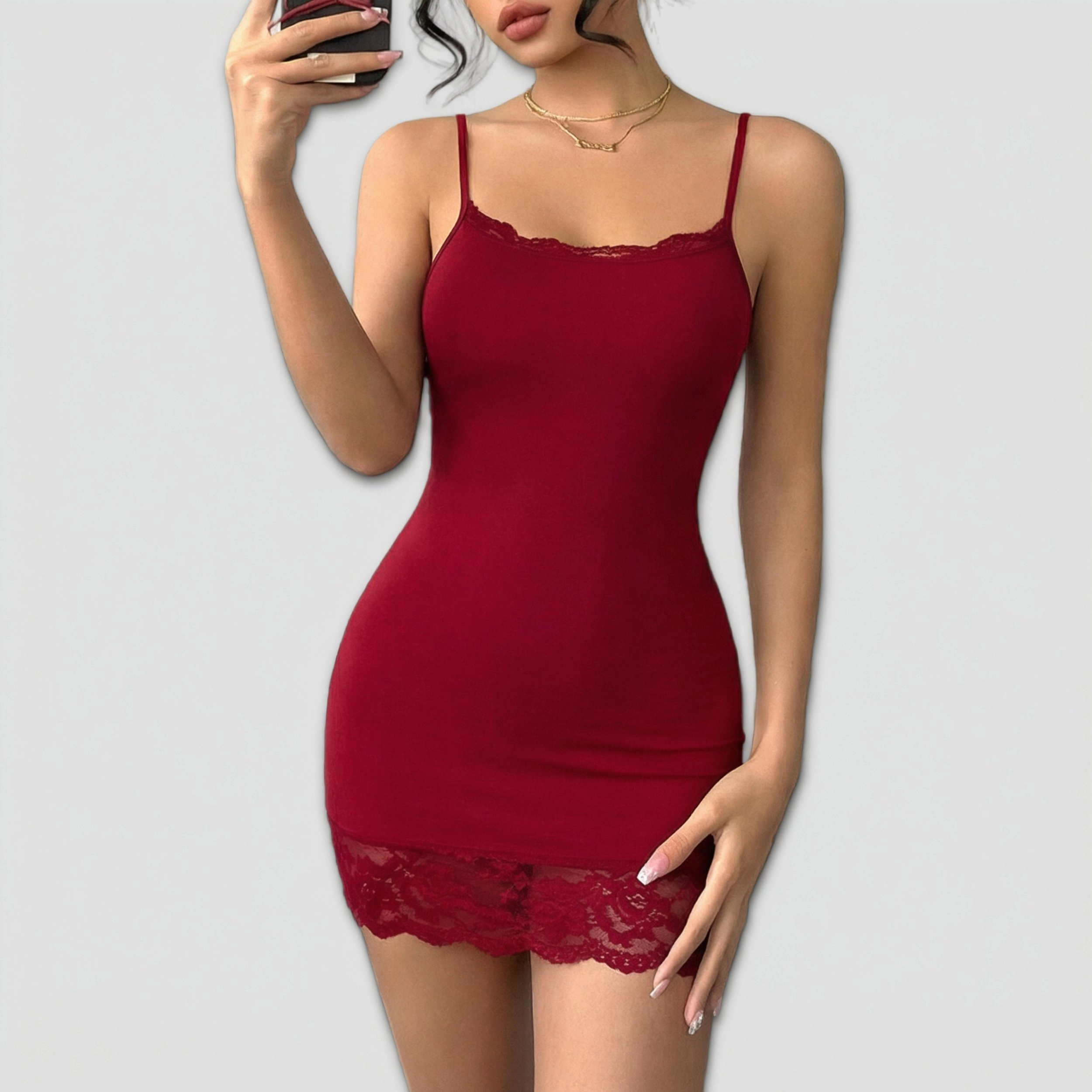 Avidlove Women's Lace Trim Modal Babydoll Slip
