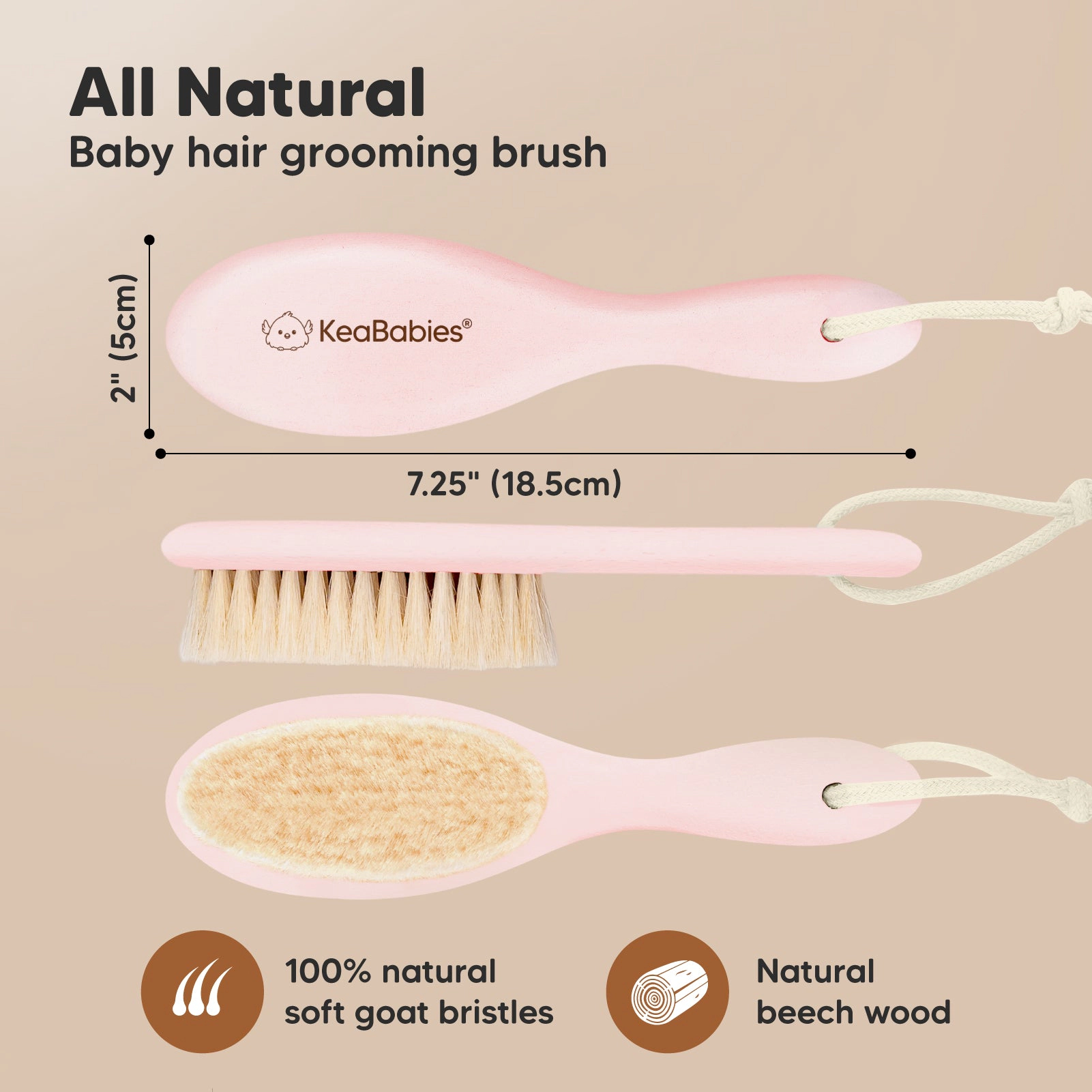 KeaBabies Baby Hair Brush