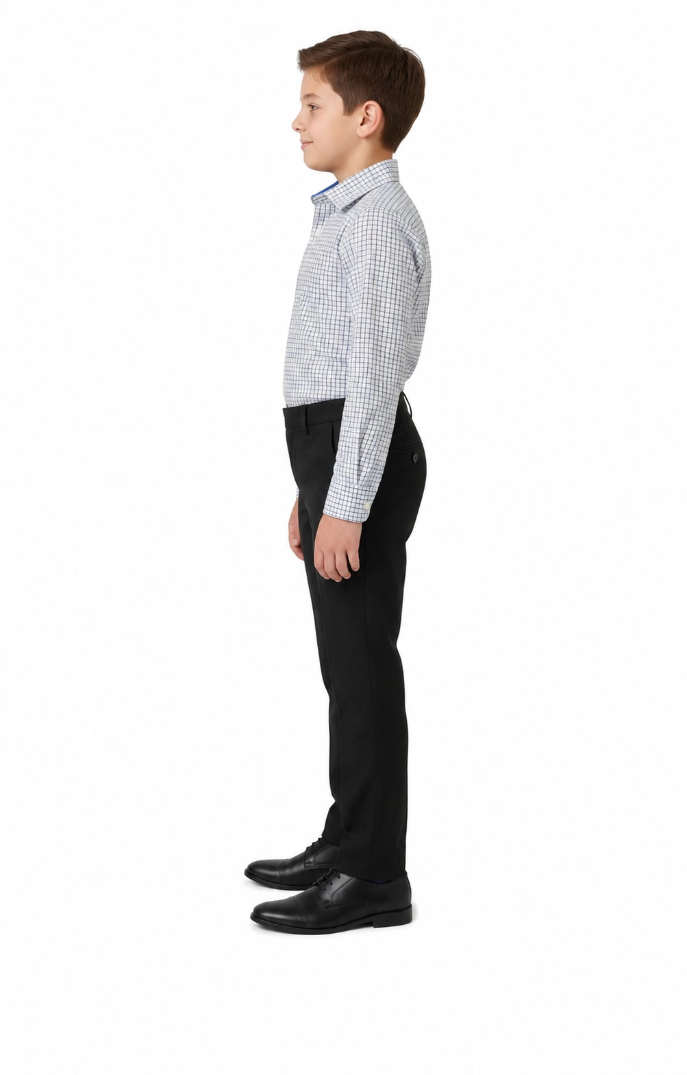 Elie Balleh Boys Slim Fit Plaid Button Down Shirt