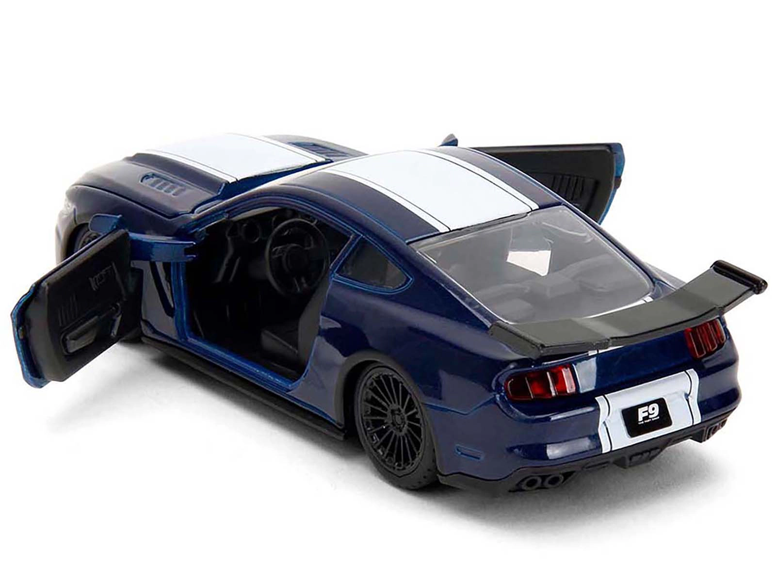 Jada 2016 Ford Mustang GT Dark Blue Metallic with White Stripe "F9" (2021) Movie "Fast & Furious" Series 1/32