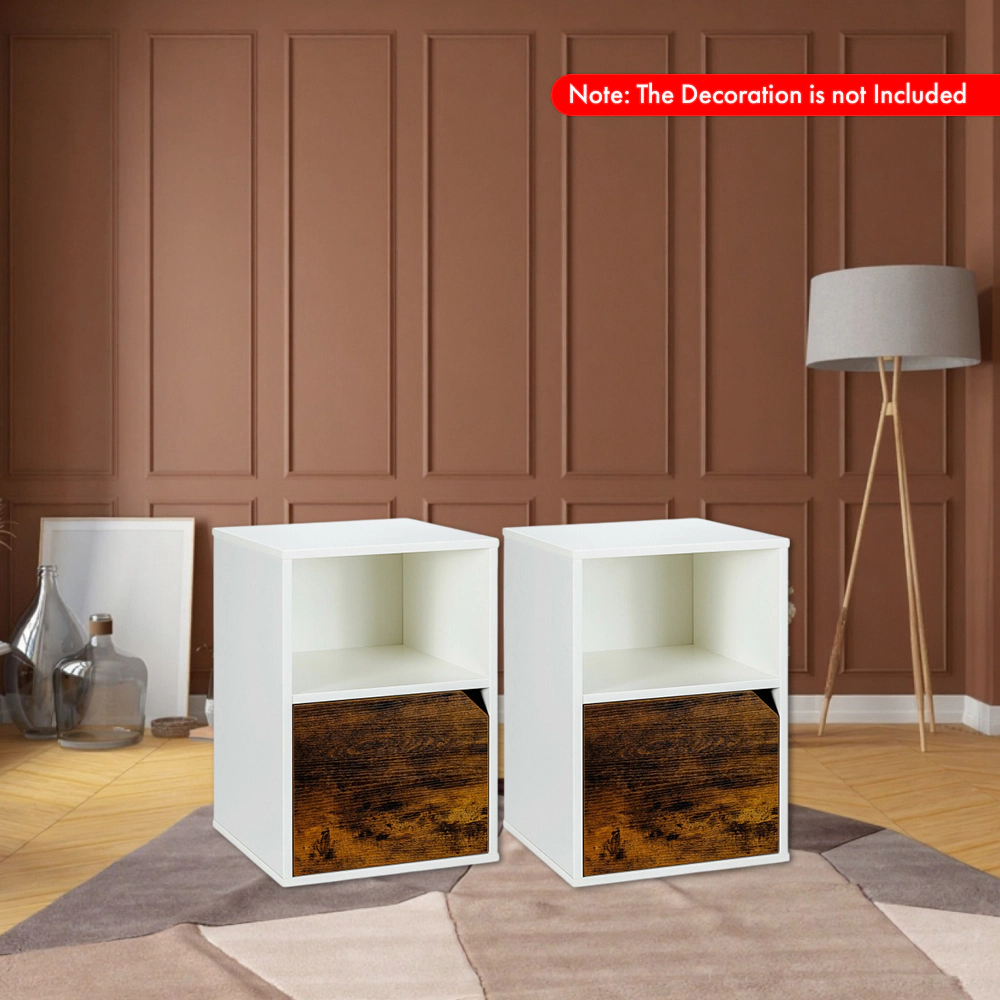 Hivvago Set of 2 Modern Side Tables for Home