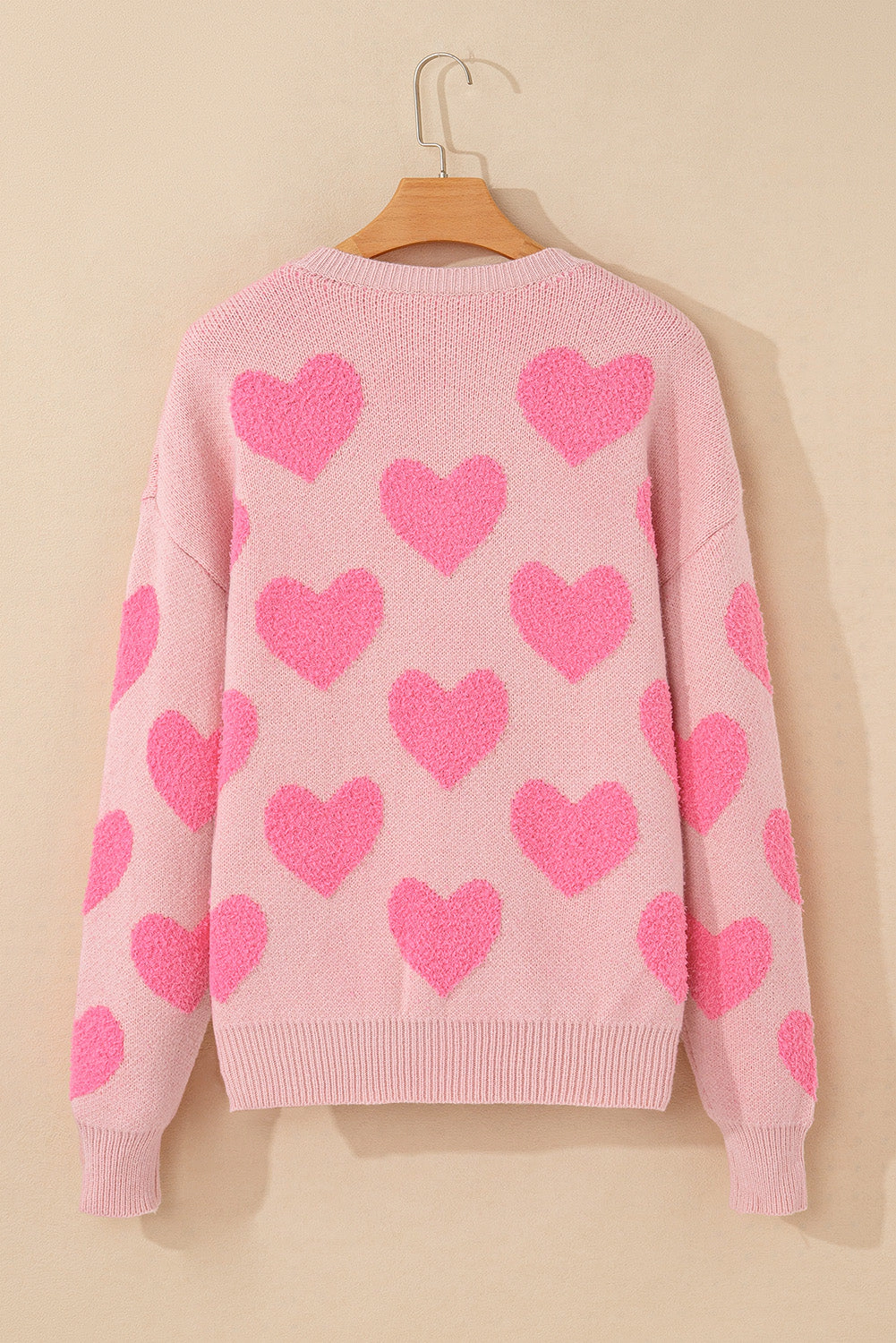Threaded Pear Women's Cali Heart Jacquard Knit Sweater
