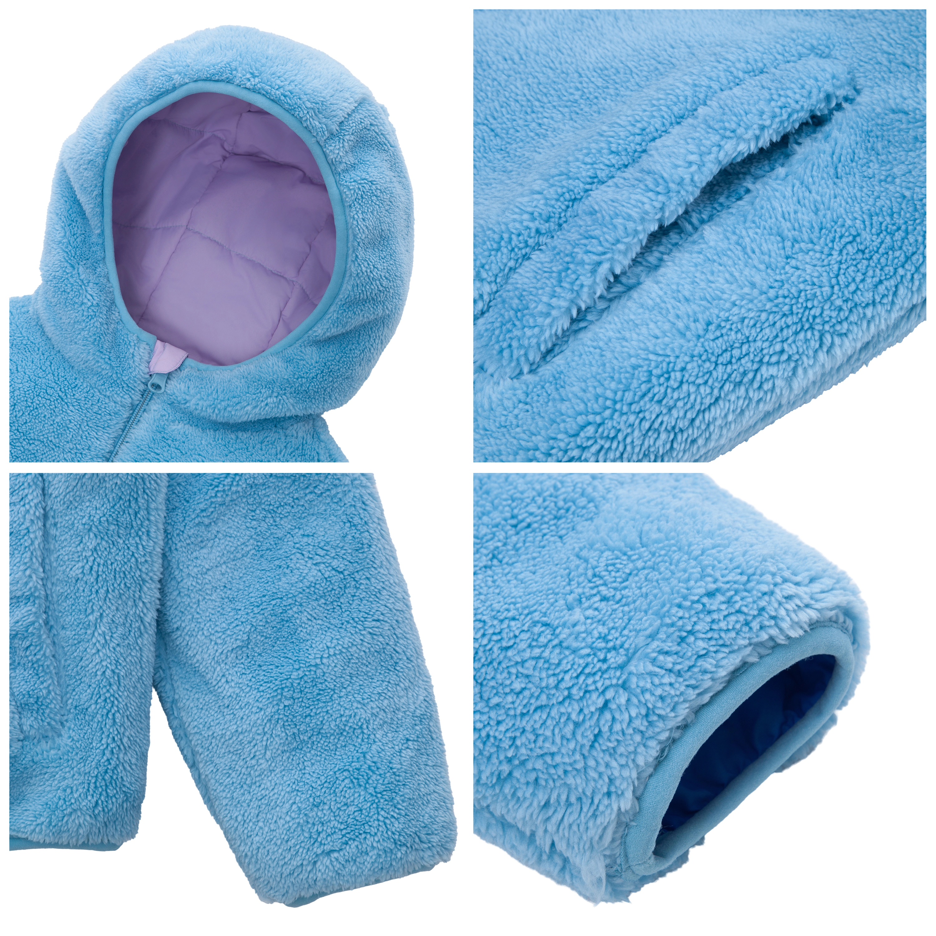 Rokka&Rolla Little & Big Kid Girls Reversible Fleece Puffer Jacket