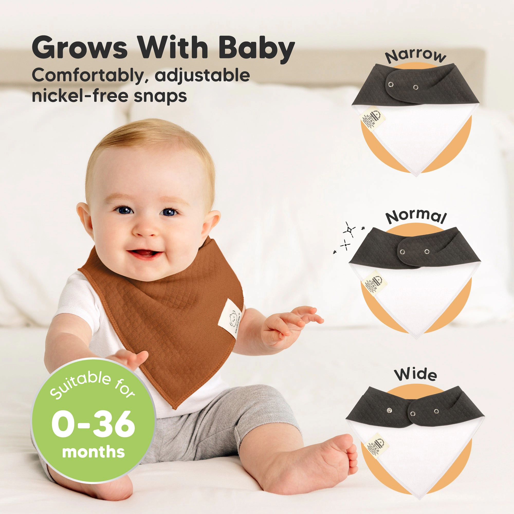 KeaBabies 8-Pack Quin Bandana Bibs