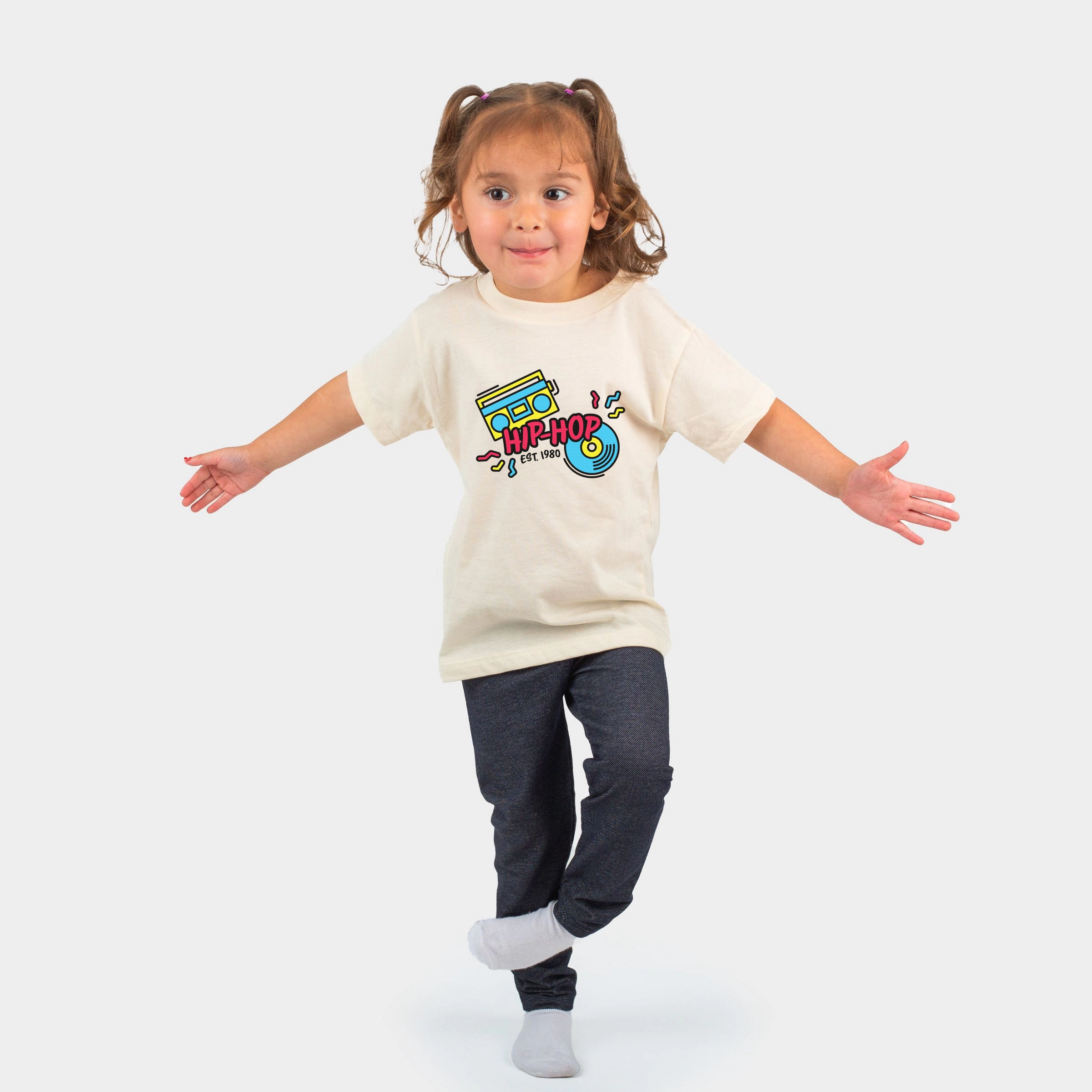 The Juniper Shop - Toddler Short Sleeve Graphic T-Shirt Neon Hip Hop